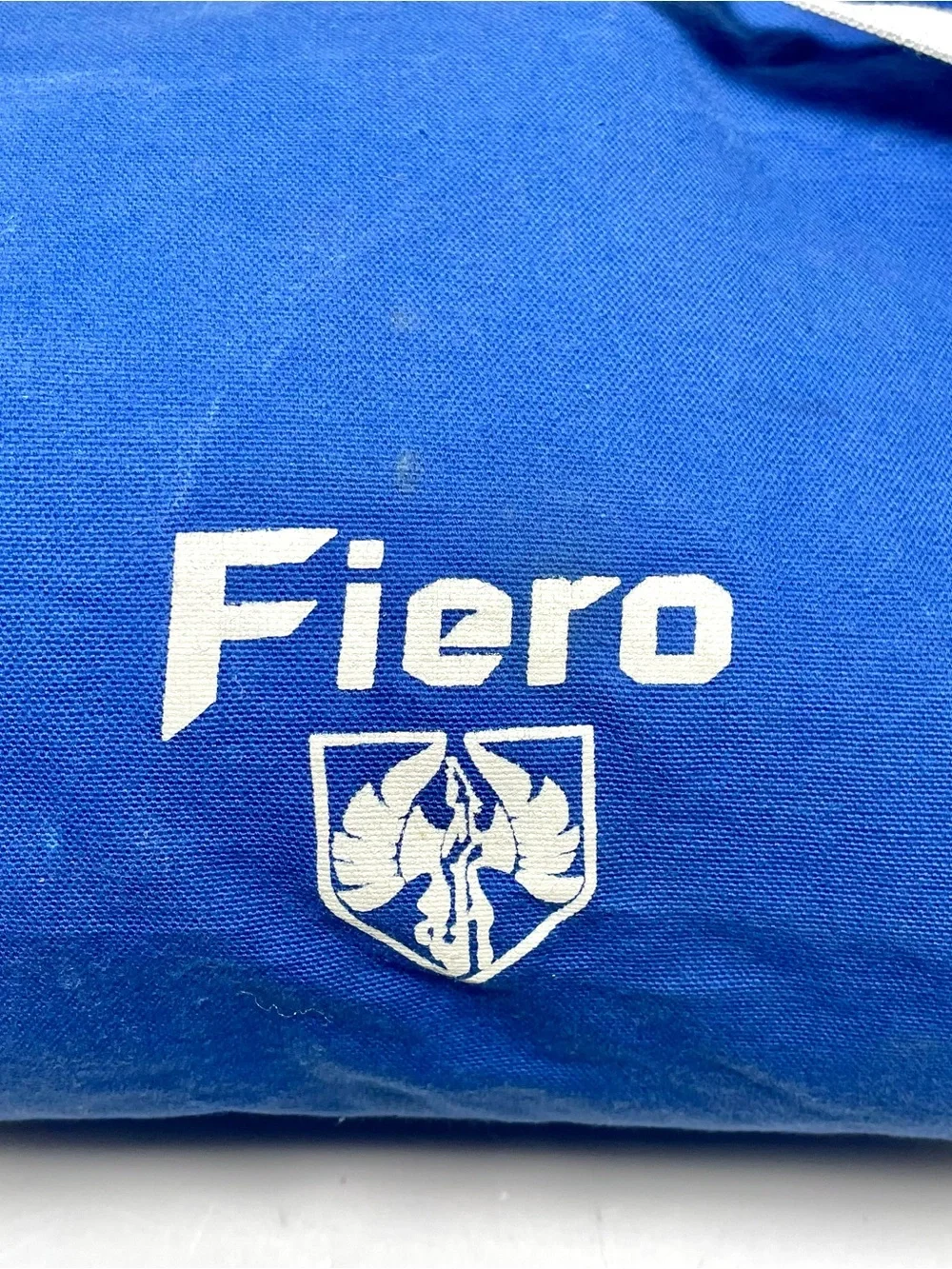 Rare Vintage 80s Pontiac Fiero Promo Canvas Duffel Bag Blue Pegasus Logo